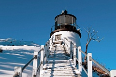 Maine Lighthouse in Winter